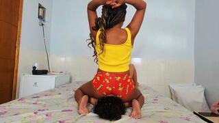 Farting ebony teen, part 3, by Vick Menage and Lia Linda , (cam by Manu)