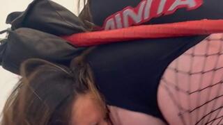 Sqaushed, wedgied and humiliated by giantess ass