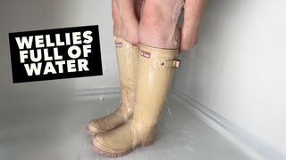 Flooded Vintage Hunter Wellies