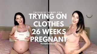 Trying On Clothes - 26 Weeks Pregnant