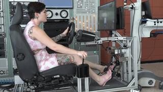 Irene Drives Another Stickshift Vehicle in the Simulator (MP4 - 720p)