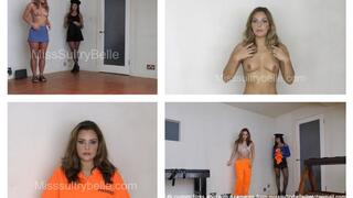 Double discounted clip! A beautiful prisoner is punished (Shot in 4K) and Malaysian frame caning of Kendra (Shot in 4K)