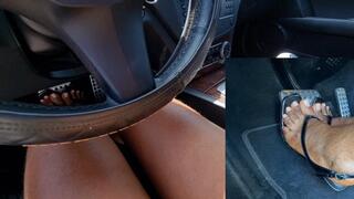 Pedal Queen SPEEDING Frenzy With Shoe Play In Thong Heels!