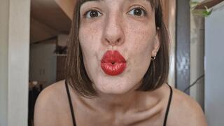 Red Juicy Lips Kisses