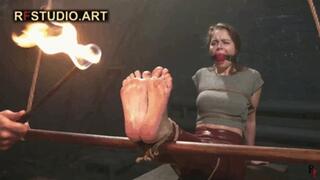 Leya - Bastinado, Roasting Soles with Fire, and Large Ballgag (FULL HD MP4)