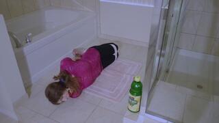 Aya Scarlett - Full Video - Aya Hogtied on the Bathroom Floor