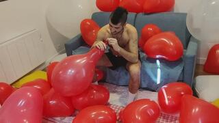 Nelson burst his valentines day balloons