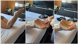 Cum Covered Latina Feet! Vol 1 (Left Side Camera) Part 2 of 2