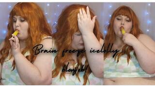 Getting brain freeze while giving blowjob