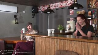 Ruthless Roast for a Bratty Barista - Behind The Scenes - Pandora Blake, Alora Lux, spanking, punishment, barista, British, bratty, MP4