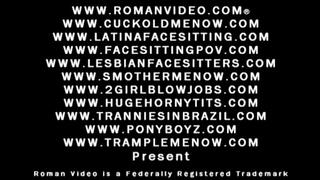 Gianna Michaels and Harmony Rose in hot femdom Face sitting and Big butt ass worship smothering pussy tit smothering and ass licking to orgasm POV upskirt queening and tit smothering 4606