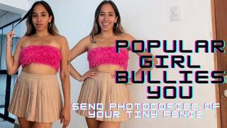 Popular girl bullies you (SPH, Masturbation encouragement)