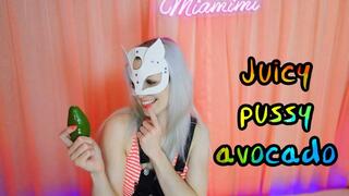 FOOD MASTURBATION: Juicy pussy avocado from Mia Mimi(1080p)