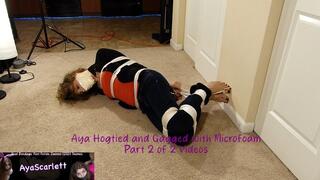 Aya Scarlett - Part 2 - Aya Hogtied and Gagged with Microfoam