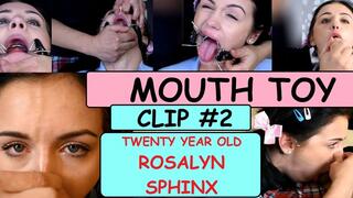 Teen Newbie Rosalyn Sphinx tries deepthroating GAGGING for first time w Dirty old man MOUTH TOY CLIP #2