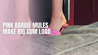 Pink Barbie Mules - Big Cum Load