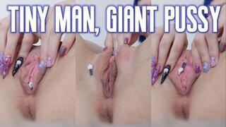 Exploring giantess' pussy