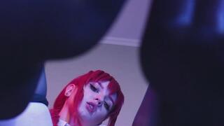 You sniff and lick my feet in stockings