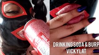 Goddess drinking soda and burping for you