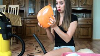 Vacuuming Thongs And Balloons With Kaercher HD-4K