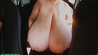 Maja meets Alice Part 221 - Big Boobs Car Riding with Alice - GoPro Version (Clip No 2762 - mp4 version)