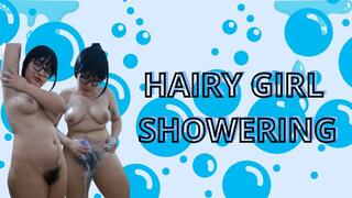 Taking a bath, soaping my hair