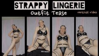 Strappy Lingerie Outfit Tease - vertical video