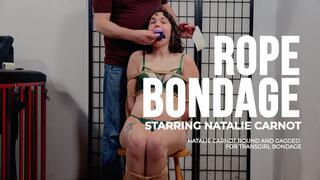 Natalie Carnot: Strict Rope Bondage Shibari Transgirl Tied