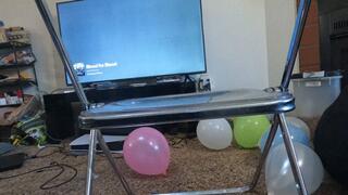 Object crush - Goddess MXDominion uses her Ass to Pop Balloons, ass fetish, crush, mind fuck  4k