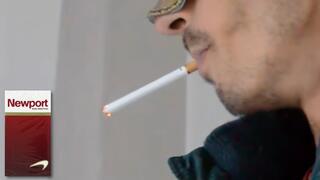 Smoking Newport 100's red SLOW