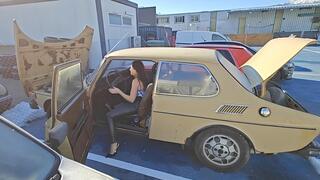 Hard cranking with open hood and trunk HD