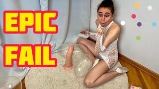 I BLOW CONDOMS WITH MY MOUTH, A BIG DILDO AND AN EPIC FAIL 1080