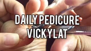 ASMR and daily pedicure, nail fetish