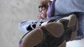 Tiny guy will be trampled and destroyed under dirty Balenciaga sneakers, fc248x 1080p