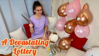 ORGANIZED A LOTTERY WITH BALLOONS BURST WITH VARIOUS EXTREME OBJECTS 1080 ENG SUB