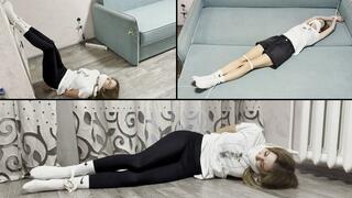 Milana sneaks into the house, caught and trying to escape