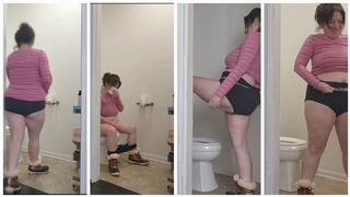 SNOWY CABIN PEE PEE and LUNCH