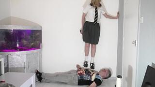 Danielle Schoolgirl Trampling In Different Skirts & Socks & Tights & Shoes