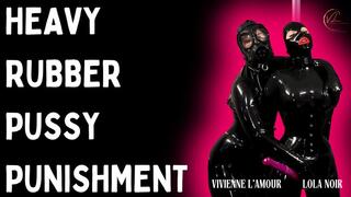 Heavy Rubber Pussy Punishment - Latex Bondage, Gas Mask Fetish, and Pussy Pleasure: Vivienne's Dominant Touch Unleashes Sensory Overload on Lola's Submissive Body (1080p)