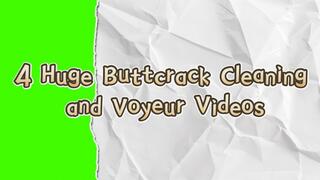 4 BUTTCRACK VOYEUR VIDS