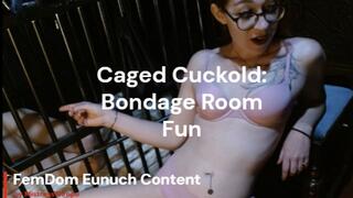 Caged Cuckold Bondage Room Humiliation Fun