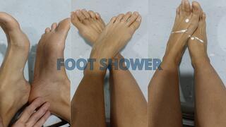 I wash my feet and put cream on them