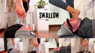 Convulsive Foot gagging - Mistress Enola - Brutal deep feet un til slave CRIES ! FullHD