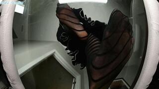 Work drama with 6ft Goddess! GIANTESS PANTYHOSE CRUSH! - MOV