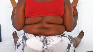 Smothered in the fattest farting donk she's ever seen