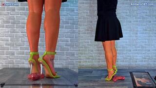 Busting The Cum From His Balls Under My Strappy Metal Heels 2 - Split Cam