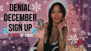 Denial December Sign Up: 12 Days of Xmas