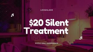 $20 Silent Treatment - Ignore Fetish Audio - LeighLake