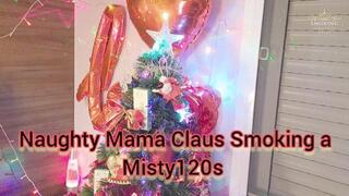 Naughty Mama Claus Smoking a Misty 120s - SFL100