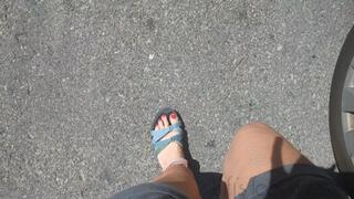 Fifi the MILF in Teva sandals driving a group to sports practice and has to keep cranking the car to get it to start replay